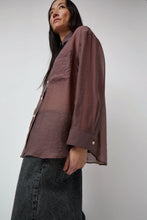 Load image into Gallery viewer, No.6 Lake Shirt in Plum Organza