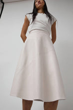 Load image into Gallery viewer, No.6 Lucy Patchwork Skirt in White Faux Leather