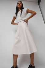 Load image into Gallery viewer, No.6 Lucy Patchwork Skirt in White Faux Leather