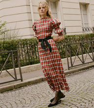 Load image into Gallery viewer, RAQUELLA DRESS -- ROUGE ADALINE PLAID