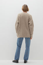 Load image into Gallery viewer, ROWENA CABLE KNIT CASHMERE CARDIGAN