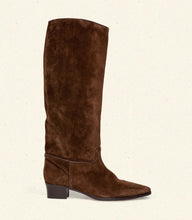 Load image into Gallery viewer, RIVIERA BOOT -- DARK CHOCOLATE SUEDE