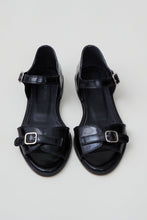 Load image into Gallery viewer, REMY SANDAL | BLACK POLISHED LEATHER