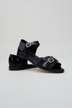 Load image into Gallery viewer, REMY SANDAL | BLACK POLISHED LEATHER