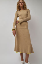 Load image into Gallery viewer, Rodebjer Fly Rib Skirt in Hazelnut