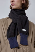 Load image into Gallery viewer, Rototo Sweater Sleeves Scarf in Charcoal and Dark Blue