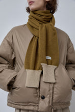 Load image into Gallery viewer, Rototo Sweater Sleeves Scarf in Khaki and Beige