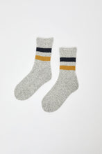 Load image into Gallery viewer, Rototo Tube Socks in Gray Navy and Yellow