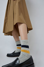 Load image into Gallery viewer, Rototo Tube Socks in Gray Navy and Yellow