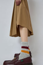 Load image into Gallery viewer, Rototo Tube Socks in Grey Burgundy and Dark Yellow