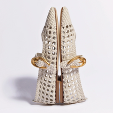 Load image into Gallery viewer, Verona Macrame Ballet Flat In Ivory Leather