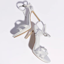 Load image into Gallery viewer, Angelina Sandal In White Satin