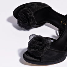 Load image into Gallery viewer, Salma Platform Sandal In Black Satin