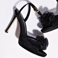 Load image into Gallery viewer, Salma Platform Sandal In Black Satin