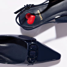 Load image into Gallery viewer, Franca Pump In Navy Patent Leather