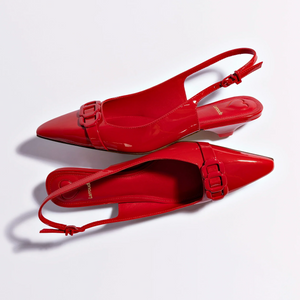 Franca Pump In Scarlet Patent Leather