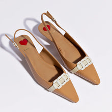 Load image into Gallery viewer, Franca Pump In Tan Patent Leather