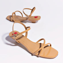 Load image into Gallery viewer, Charlotte Sandal In Tan Patent Leather