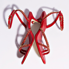 Load image into Gallery viewer, Milanina Mini Sandal In Scarlet Leather