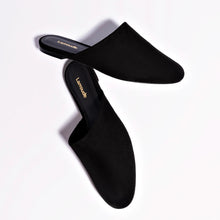 Load image into Gallery viewer, Venice Flat Mule and Pouch Kit In Black Suede