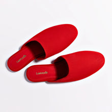 Load image into Gallery viewer, Venice Flat Mule and Pouch Kit In Scarlet Suede