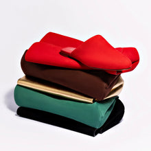 Load image into Gallery viewer, Venice Flat Mule and Pouch Kit In Scarlet Suede