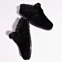 Load image into Gallery viewer, Milan Fur Clog In Black Suede