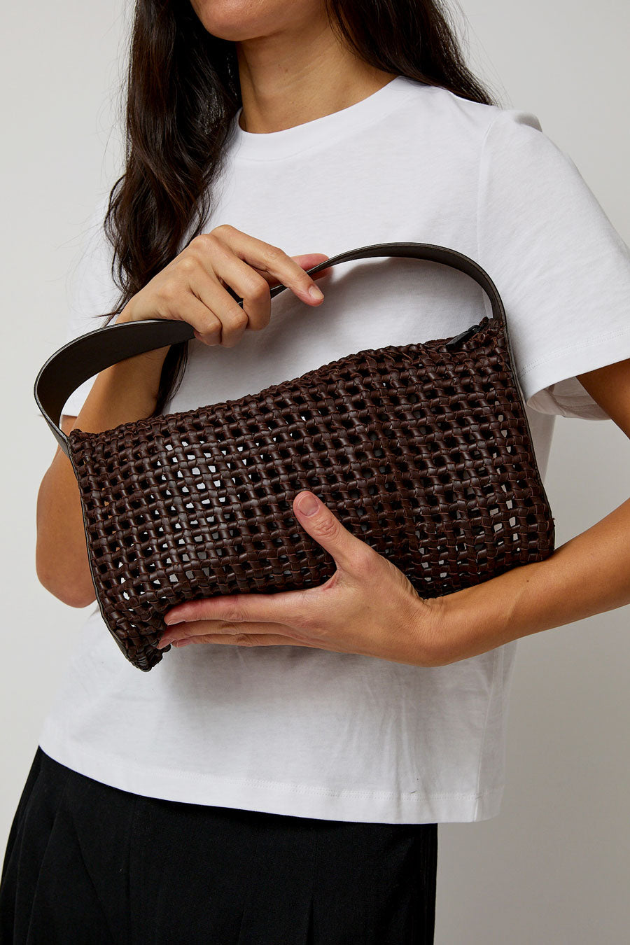 St. Agni Macrame Mesh Bag in Chocolate