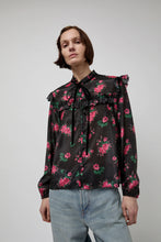 Load image into Gallery viewer, StandAlone Sheer Fringe Blouse in Roses