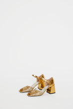 Load image into Gallery viewer, Suzanne Rae High 70’s Sandal in Gold