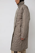 Load image into Gallery viewer, TAION Military Breasted Long Down Jacket in Light Mocha