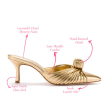 Load image into Gallery viewer, Mini Valerie Pump In Gold Metallic Leather