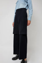 Load image into Gallery viewer, TONYWACK Virgin Wool Layered Trousers in Navy Pinstripe