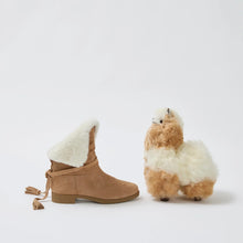 Load image into Gallery viewer, Verbier Bootie In Peanut Suede and Natural Shearling