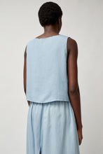 Load image into Gallery viewer, Vladimir Karaleev Basic Tank in Light Blue Tencel