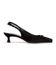 Load image into Gallery viewer, WILLAMINA SLINGBACK -- BLACK SUEDE