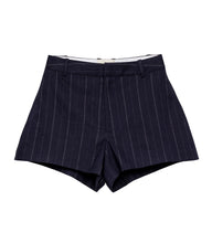 Load image into Gallery viewer, YVAINE SHORT -- NAVY PINSTRIPE