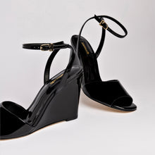 Load image into Gallery viewer, Yves Wedge In Black Patent Leather