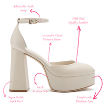 Load image into Gallery viewer, Ari Pump In Ivory Leather