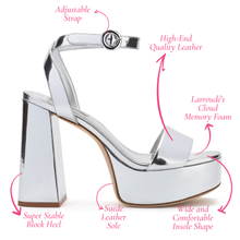 Load image into Gallery viewer, Dolly Sandal In Silver Specchio