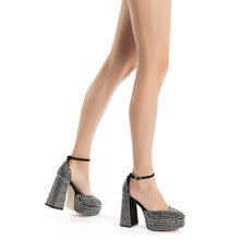 Load image into Gallery viewer, Ari Crystal Pump In Black Suede