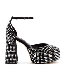 Load image into Gallery viewer, Ari Crystal Pump In Black Suede