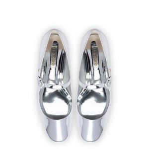 Blair Ballet Flat In Silver Specchio