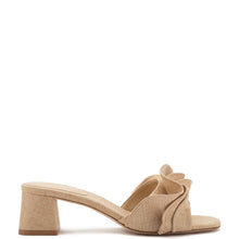 Load image into Gallery viewer, Brigitte Ruffle Mule In Beige Raffia