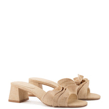 Load image into Gallery viewer, Brigitte Ruffle Mule In Beige Raffia