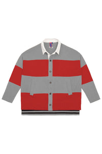 NONAME RELAXED RUGBY CARDIGAN