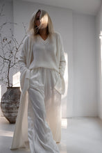 Load image into Gallery viewer, HOLLY MESH LONGLINE CASHMERE CARDIGAN