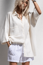 Load image into Gallery viewer, RUE BUTTON-UP CASHMERE TOP