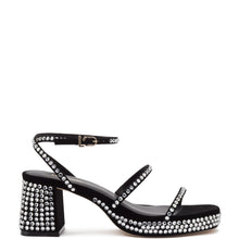 Load image into Gallery viewer, Gio Crystal Sandal In Black Suede