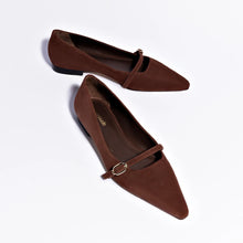 Load image into Gallery viewer, Irene Flat In Brown Suede